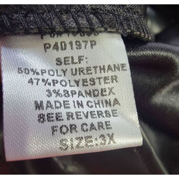 White Birch Faux Leather High Rise Shorts SZ 3XL Paper Bag Tie Waist - Picture 8 of 8